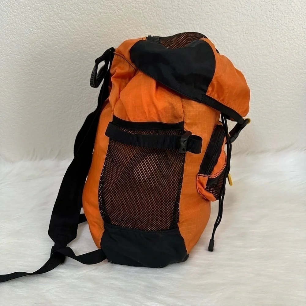 Kiva Orange Black Packable Travel Hiking Camping Backpack